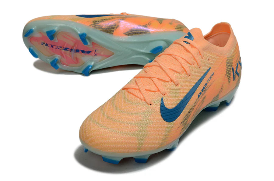 Nike Air Zoom Mercurial Vapor 16 Elite FG Mbappé Personal Edition - Oranje/Neo-turkoois/Groen