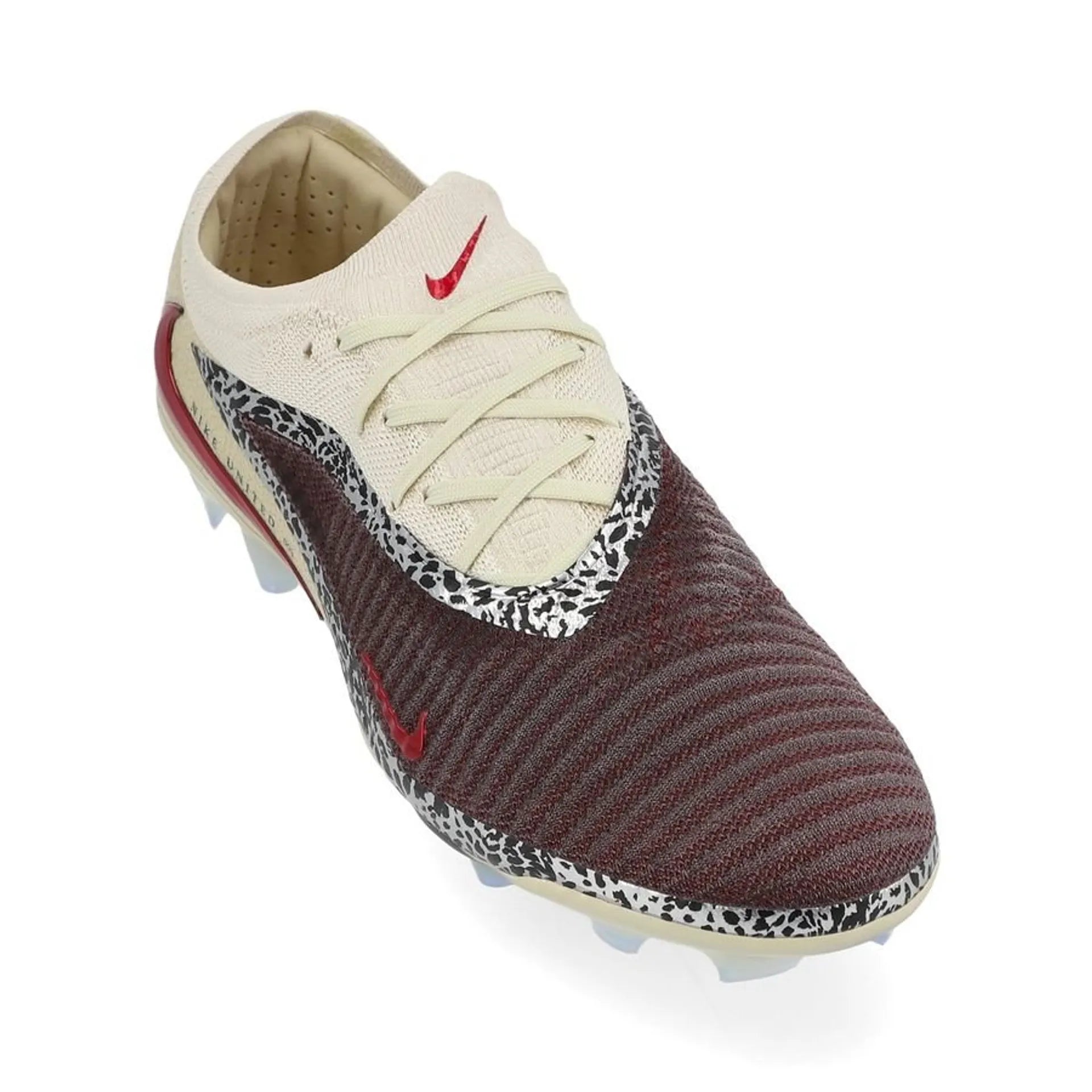 Nike Phantom 6 Elite Low Cut FG United - Bordeaux/Universal Red/Grijs