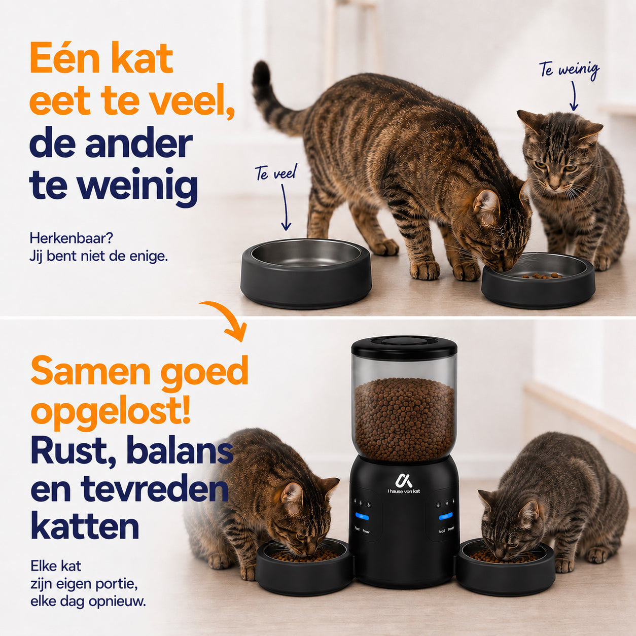 Dubbele Voerautomaat Pro Met Camera Voor Katten