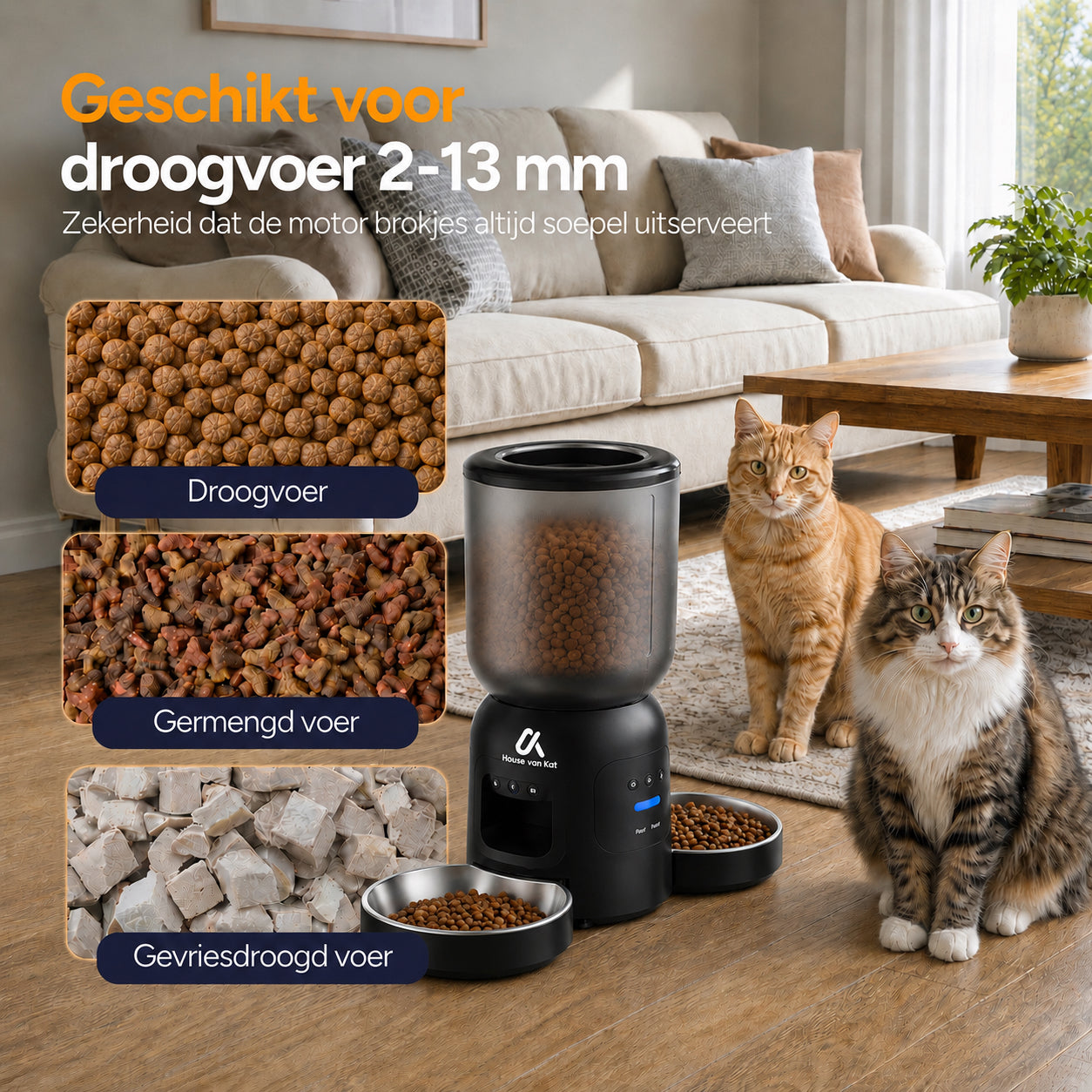 Dubbele Voerautomaat Pro Met Camera Voor Katten