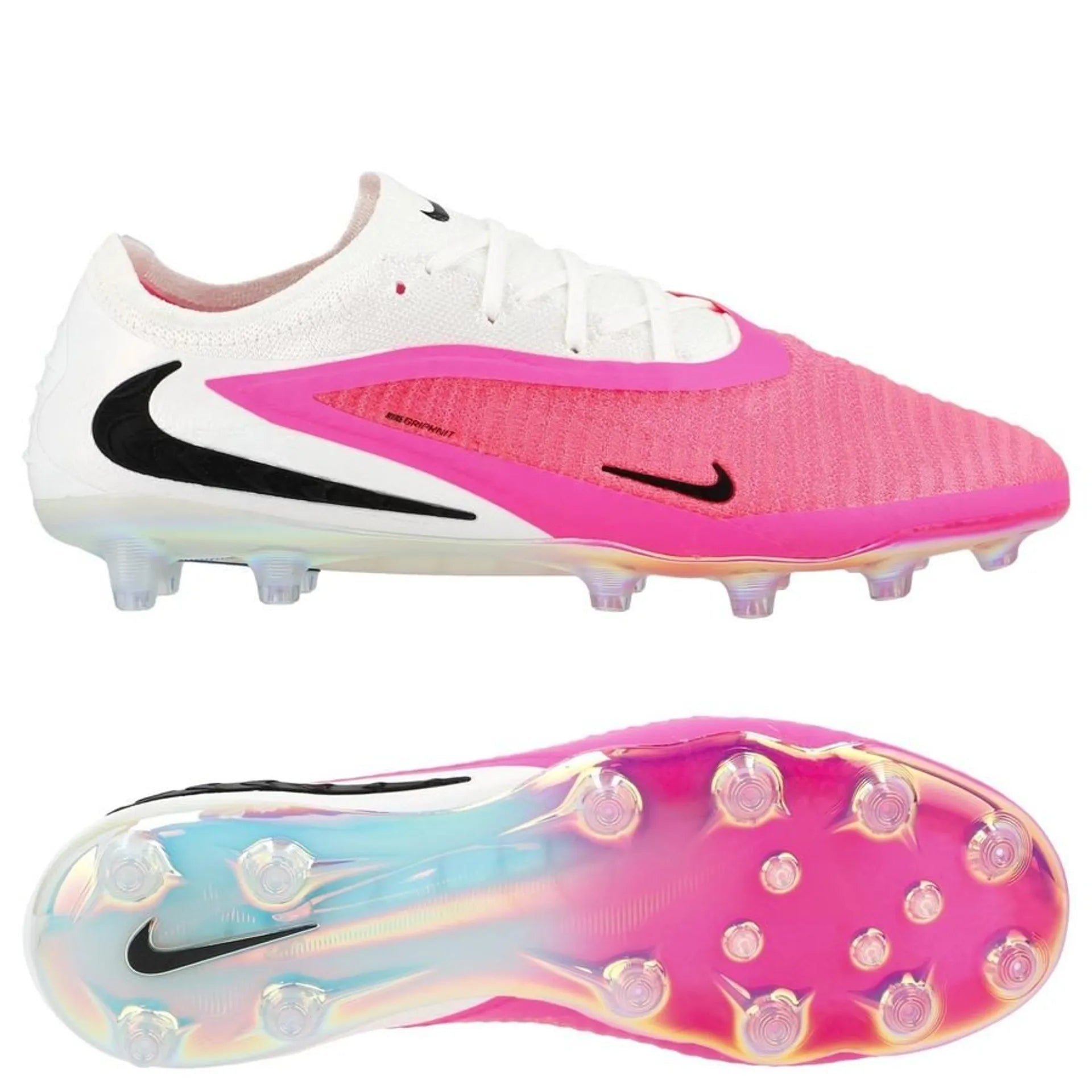 Nike Phantom 6 Elite Low Cut FG Breakout - Roze/Wit/Zwart