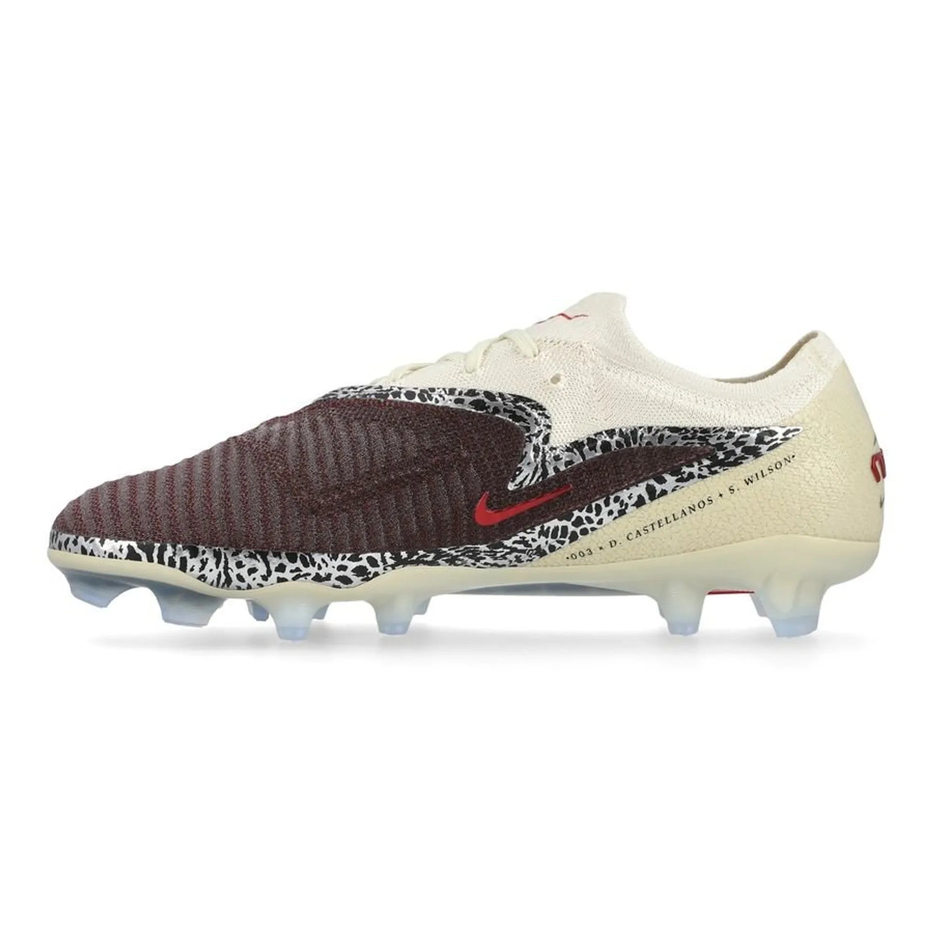 Nike Phantom 6 Elite Low Cut FG United - Bordeaux/Universal Red/Grijs